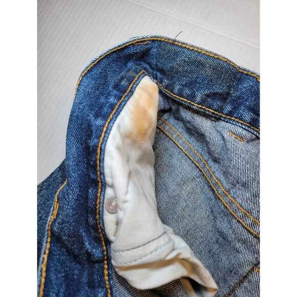 Cabelas Brush Guard Hunting Pants Mens 34x30 Blue Denim 100% Cotton Straight Leg - Picture 4 of 11